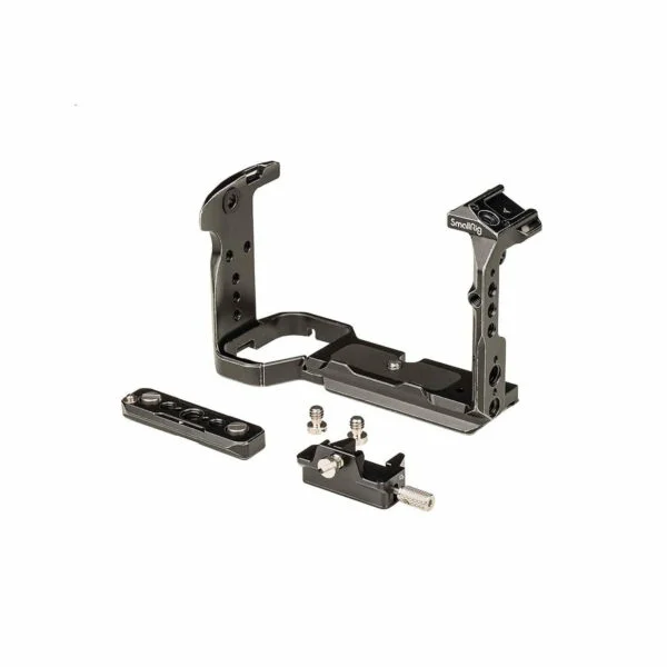SmallRig Handheld Cage Kit for Sony FX30 / FX3 4184, black metal cage with multiple mounting points and two separate accessories, shown on a white background.